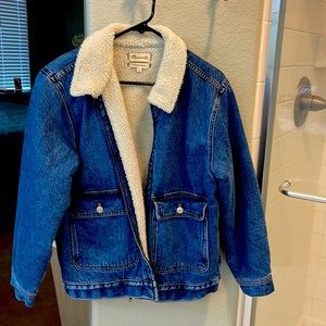 Oversized trucker jean jacket